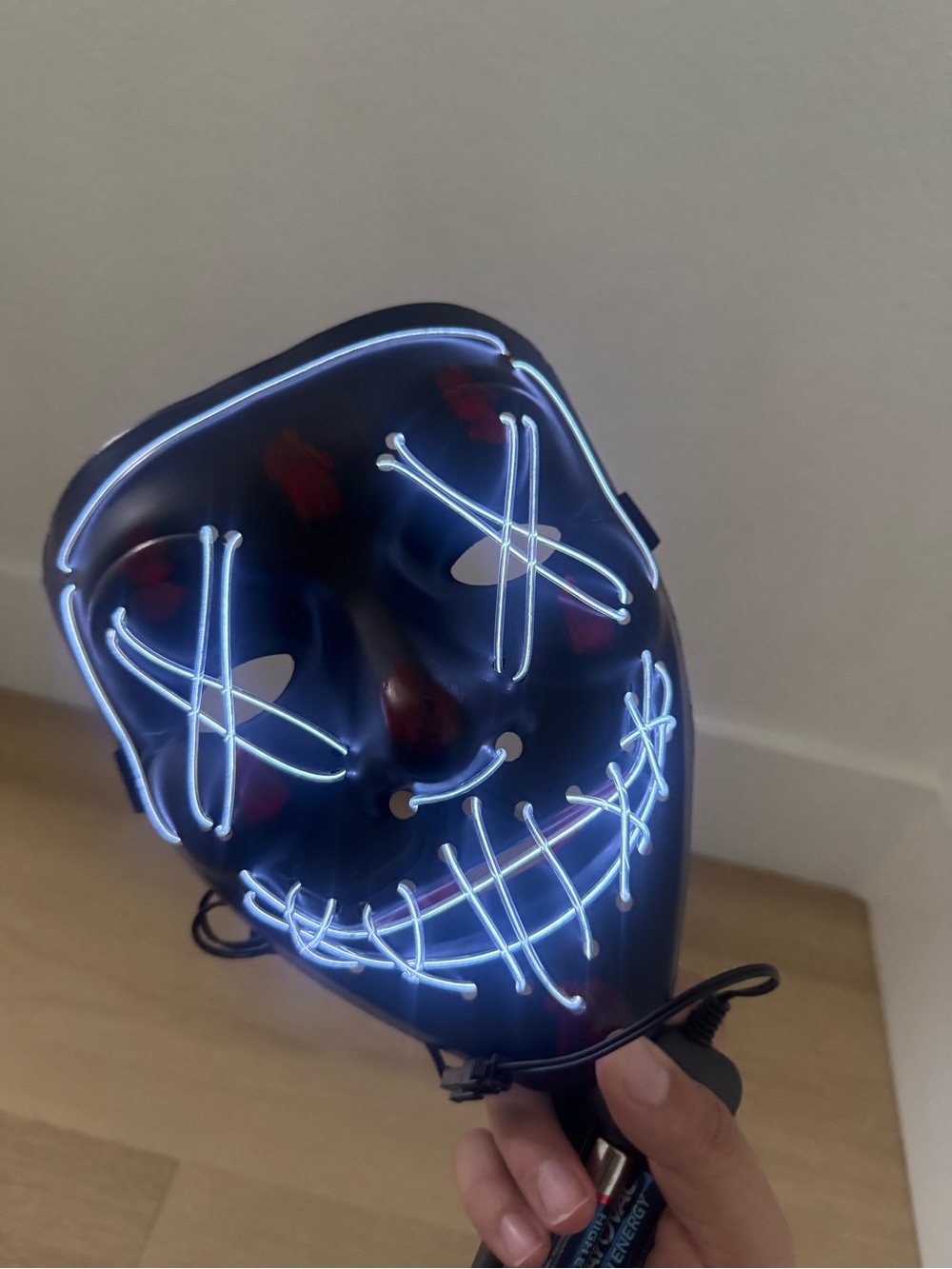 & Other Stories Black Mask with Blue EL Lighting